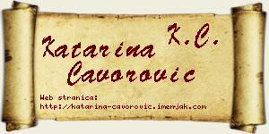 Katarina Čavorović vizit kartica